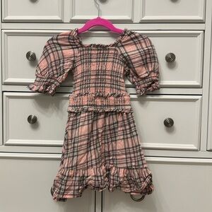 Bcbg plaid short sleeve dress